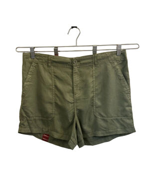 Social Standard by Sanctuary Mid Rise Tencel Shorts Olive NWT